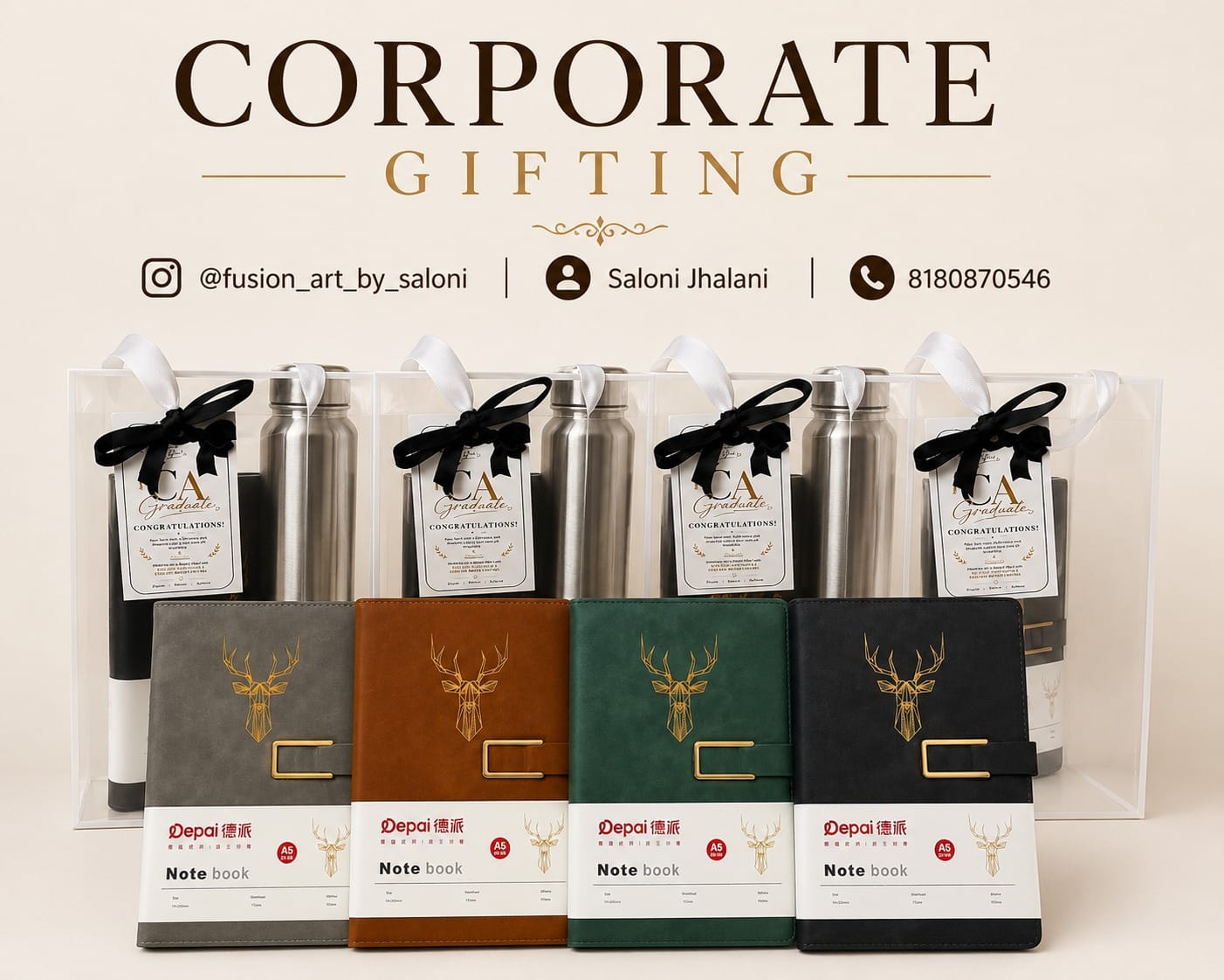 Luxury customised anniversary gift hamper by Fusion Art
